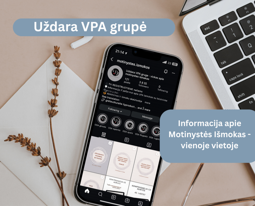 uzdara vpa grupe - viskas apie motinystes ismokas vienoje vietoje
