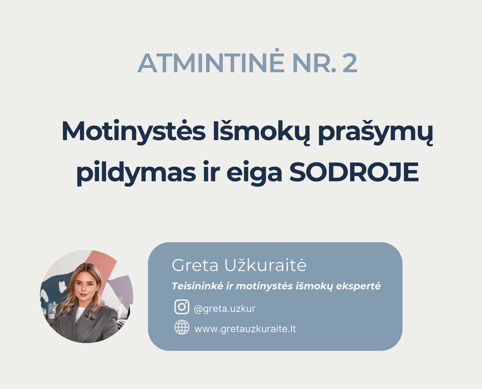 ATMINTINĖ nr. 2 - Motinystės ir Vaiko Priežiūros Išmokų prašymų pildymas ir eiga - Image 3