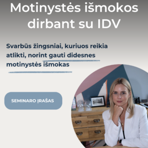 Seminaro įrašas – „Motinystės išmokos dirbant savarankiškai – su IDV”