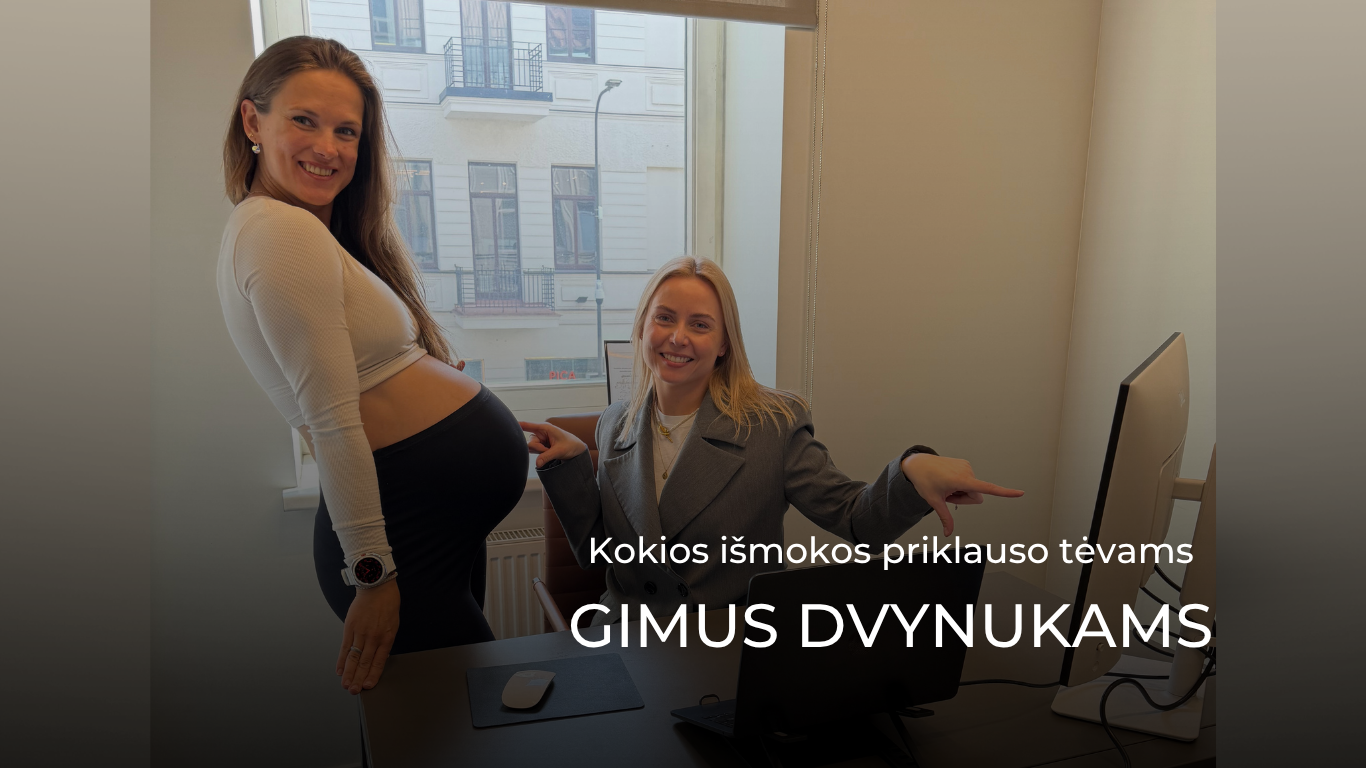 kokios ismokos priklauso Su dvynukais gerda mastermama